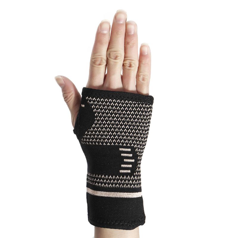 Kaload 1pc Měděný Návlek Na Zápěstí Podpora Dlaně Outdoor Sports Bracer Support Fitness Ochranné Pomůcky