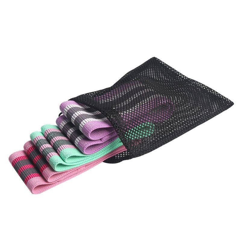 Kaload 3 Ks/sada Odporové Pásky Smyčky S Úložným Sáčkem Domácí Cvičení Fitness Elastický Kroužek Jóga Stahovací Lano