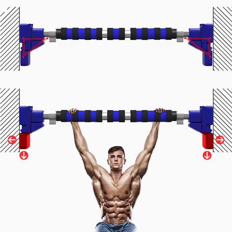 Maximální Zatížení 500 Kg Dveře Horizontální Tyče Trénink Push Up Steel Bar Domů Sport Fitness Sedy-lehy Cvičební Nástroje