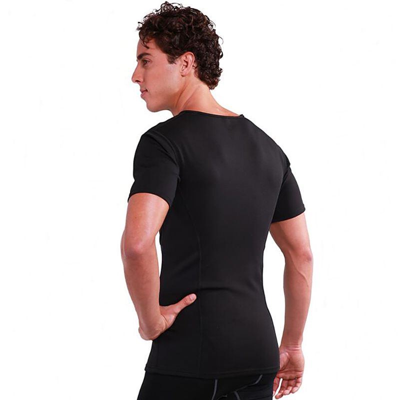 Pánská Saunová Košile Shaperwear Hubnutí Mikina S Krátkým Rukávem