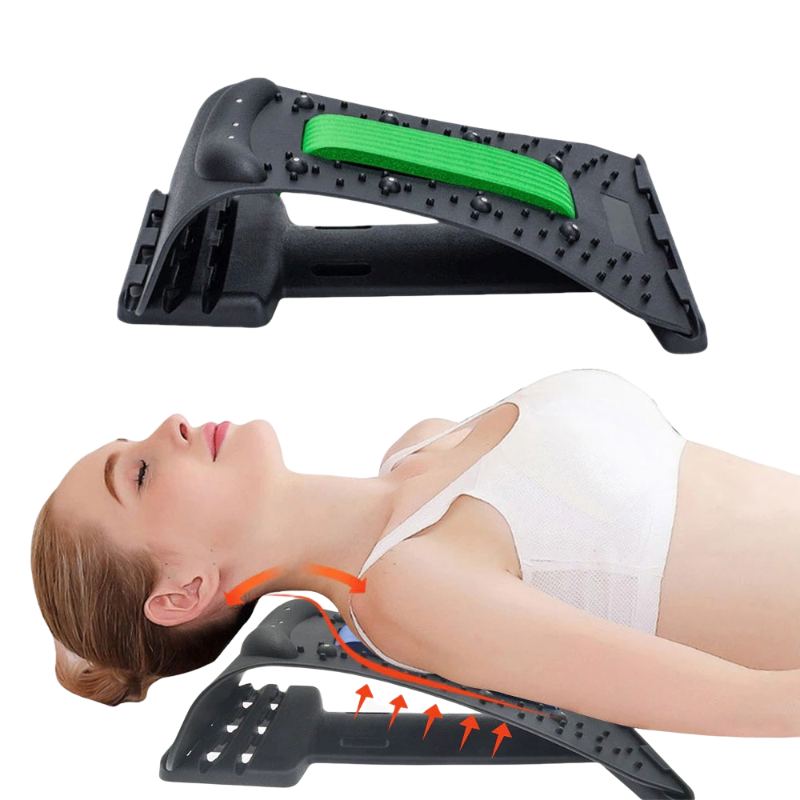 Protažení Krku A Masáž Zad Magnetická Terapie Akupresura