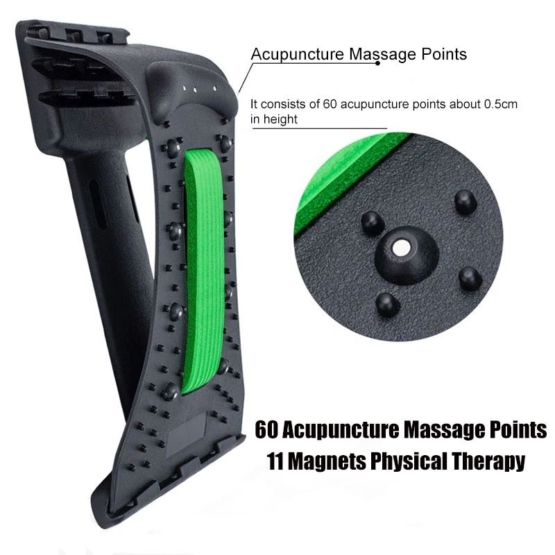 Protažení Krku A Masáž Zad Magnetická Terapie Akupresura