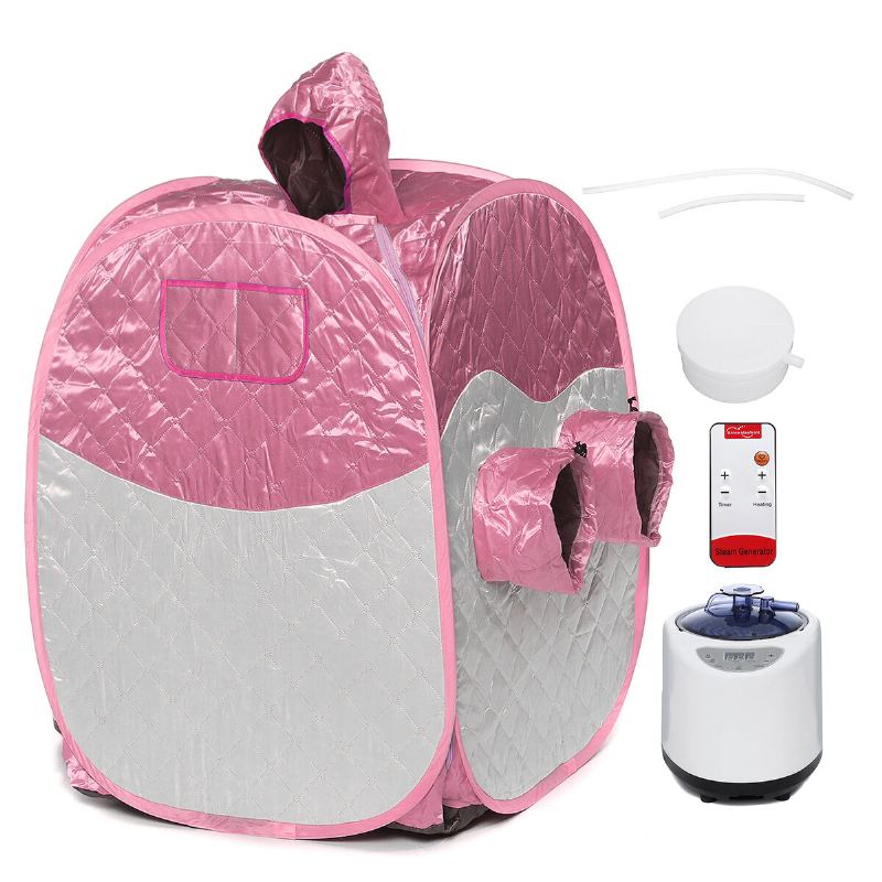 Skládací Parní Sauna Pro 2 Osoby 1000w 2.6l Generátor Pro Zeštíhlení Domácnosti Usnadnění Nespavosti S Dálkovým Ovládáním