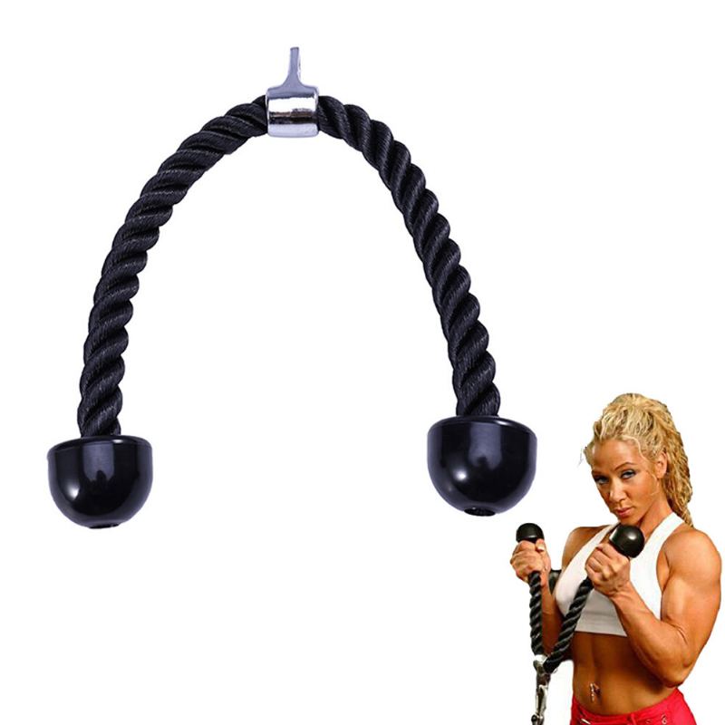 Triceps Lano 70 cm Stahovací Břišní Sval Trénink Sportovní Fitness Cvičební Nástroje