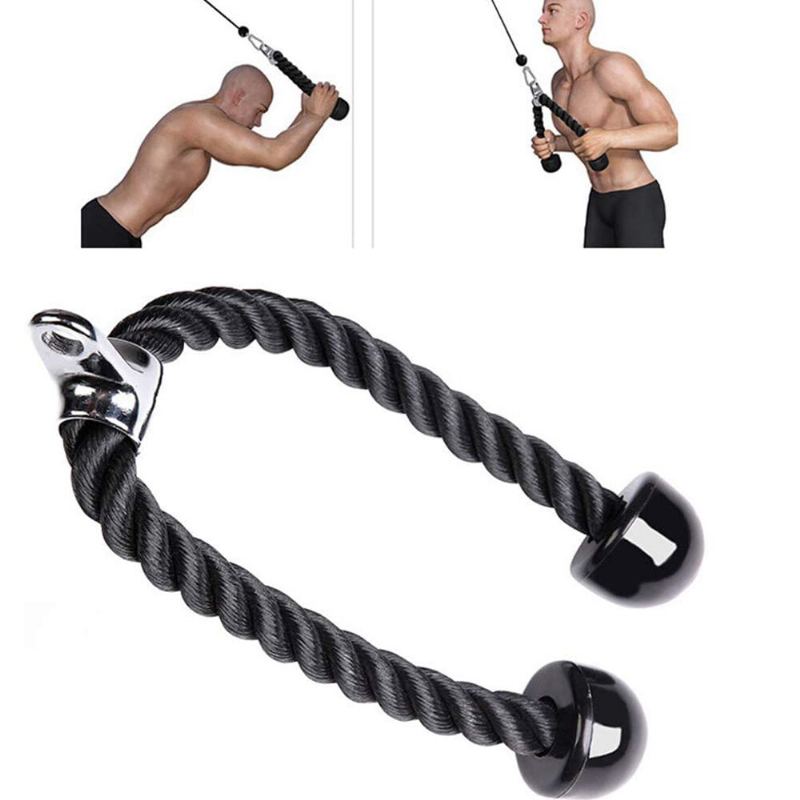 Triceps Lano 70 cm Stahovací Břišní Sval Trénink Sportovní Fitness Cvičební Nástroje