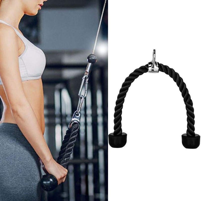 Tricepsové Břišní Kliky Stahovací Lano Posilování Posilovna Fitness Cvičební Nástroje