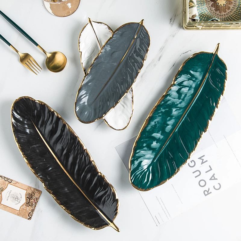 Zásobník Na Dezerty Luxusní Stolní Úložný Keramický Kreativní Severský Styl