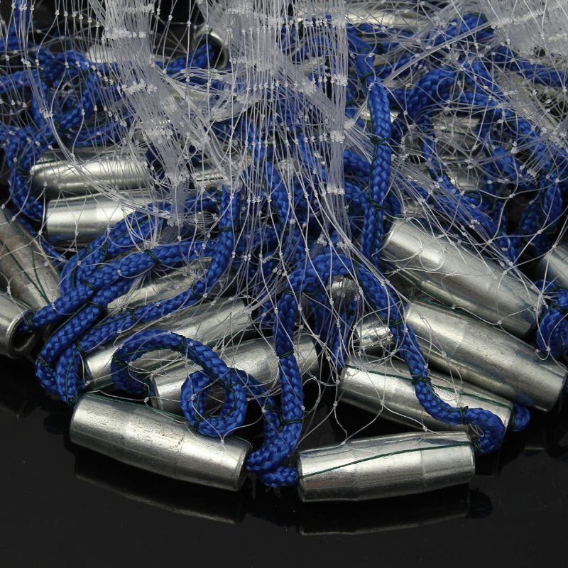 12 X24ft Rybářská Síť Nylon Mono Mesh Easy Throw Ruční Odlévání 7.2 M Závaží