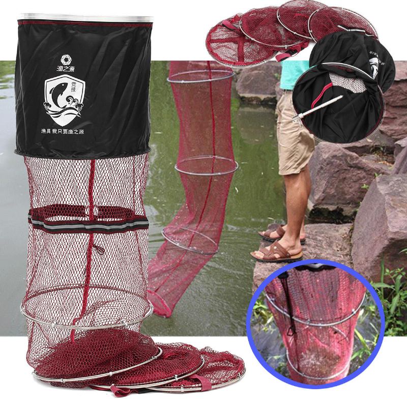 Skládací Kapr Krevety Rybářská Síť Cage Fish Tackle Care Creel 3. Března