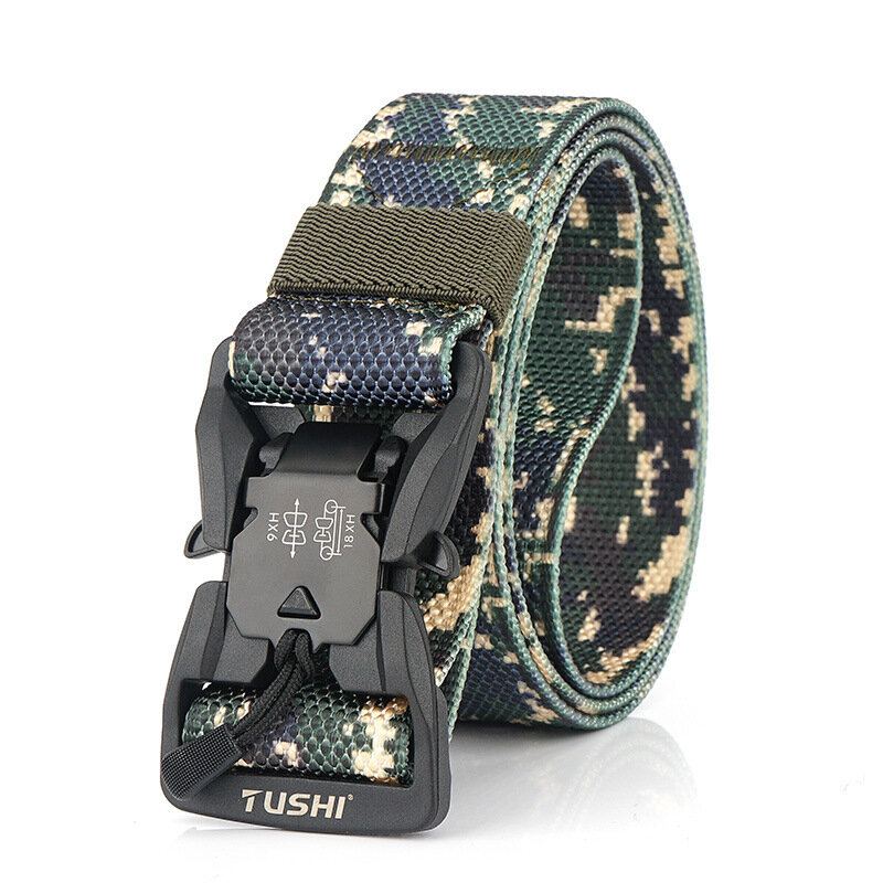 Tushi cm9s 125cm Magnetická Přezka Heavy Duty Taktický Opasek Maskovací Nylonový Pasový S Rychlým Odepnutím