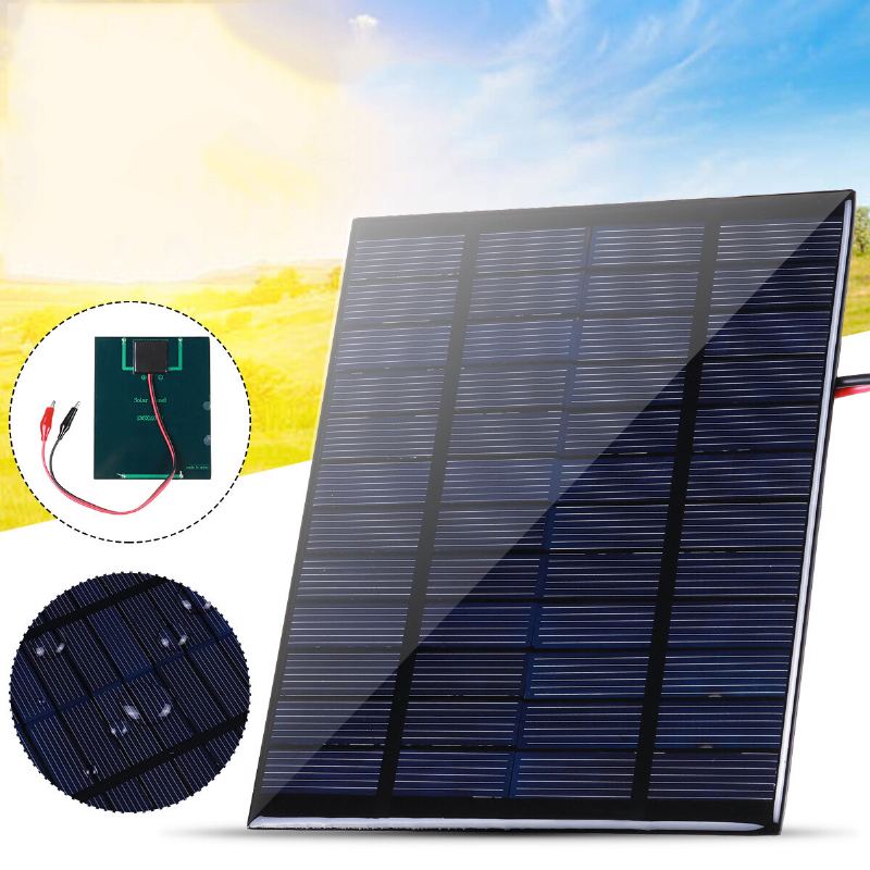 10w Solární Panel S Klipy Polykrystalický Silikonový Článek Ip65 Přenosný Vodotěsný Venkovní Kemping Cestování