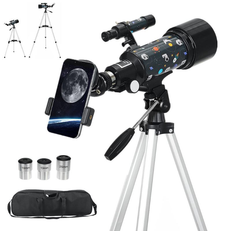 120x Astronomický Dalekohled 70mm Hd Vysoce Výkonný Přenosný Stativ Noční Vidění Hluboký Vesmír Hvězdný Pohled Měsíc