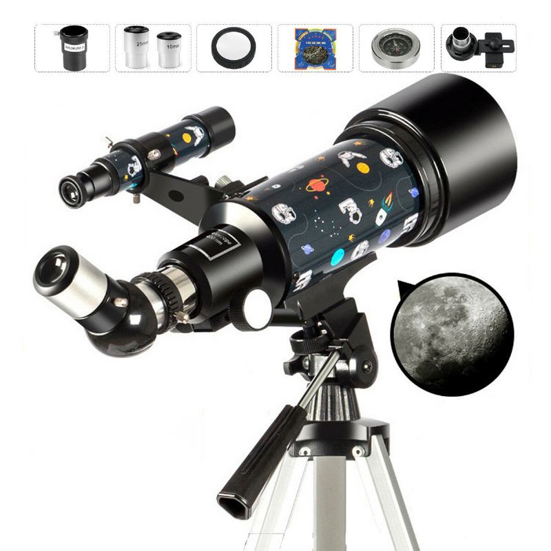 120x Astronomický Dalekohled 70mm Hd Vysoce Výkonný Přenosný Stativ Noční Vidění Hluboký Vesmír Hvězdný Pohled Měsíc