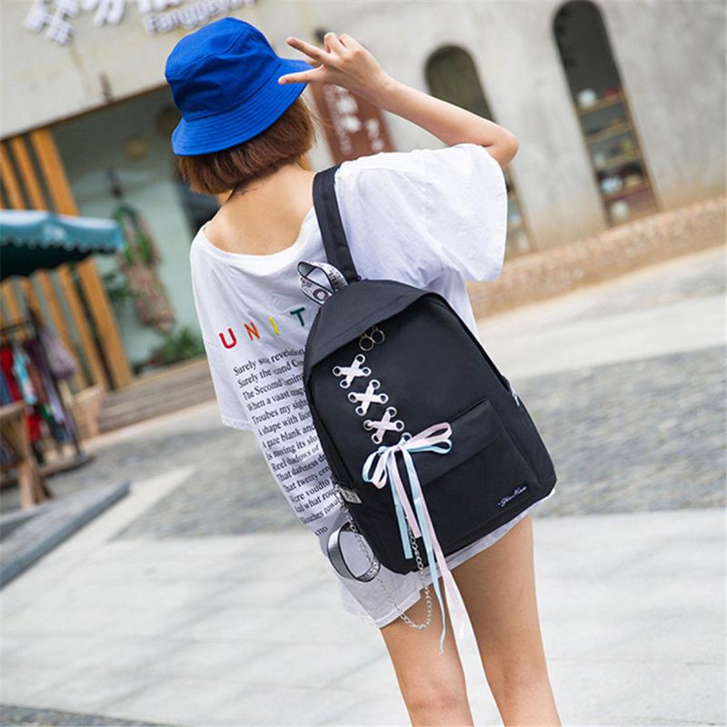 15l Plátěný Batoh Studentský Školní Taška Přes Rameno Outdoor Travel