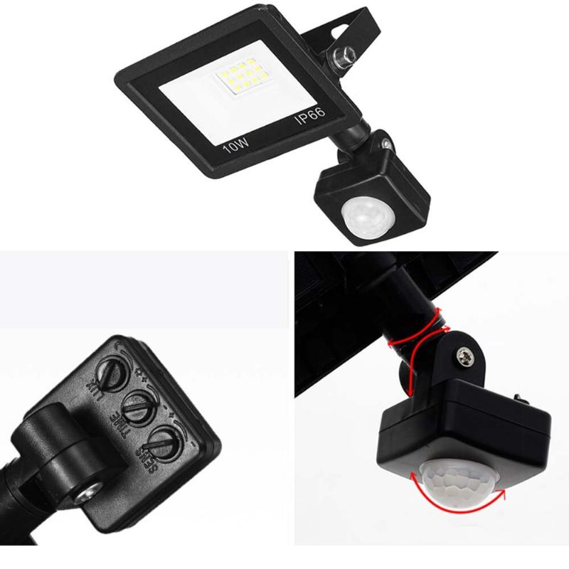 20w/30w/50w/100w Led Floodlight Pir Pohybový Senzor Reflektor Led Flood Light Vodotěsné Ip66 Bodové Světlo Nástěnné Venkovní Osvětlení