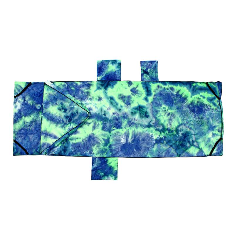 210 X 75 cm Osuška Na Plážové Lehátko Líný Ručník Na Opalování Zavazovací Savý Na Kempingovou Podložku S Mnoha Kapsami