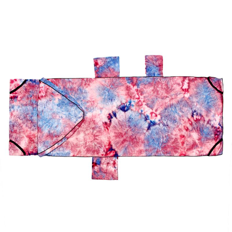 210 X 75 cm Osuška Na Plážové Lehátko Líný Ručník Na Opalování Zavazovací Savý Na Kempingovou Podložku S Mnoha Kapsami