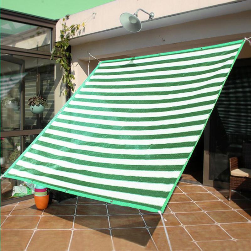2x3m 100gsm Hdpe Obdélníková Sluneční Clona Plachta Anti-uv Venkovní Terasa Zahradní Stan Síť S 5m Lanem