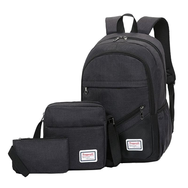 3 Ks Batoh Školní Taška Na Notebook Plátěné Tašky S Křížovým Tělem Camping Travel Kabelka Pen Bag