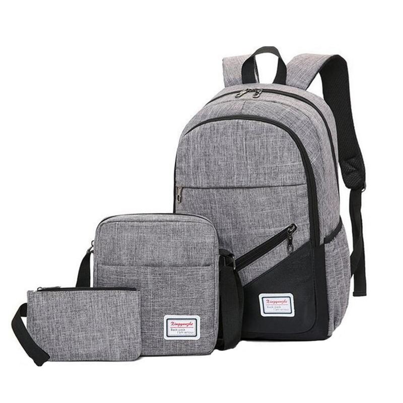 3 Ks Batoh Školní Taška Na Notebook Plátěné Tašky S Křížovým Tělem Camping Travel Kabelka Pen Bag