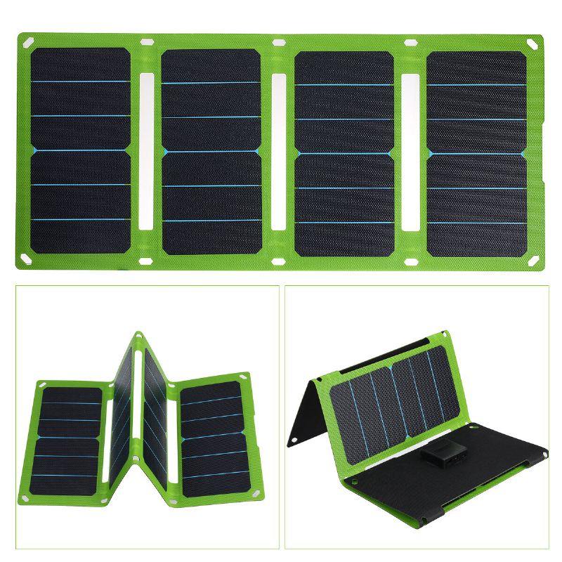38w/50w 5v/12v Skládací Nabíječka Solárních Panelů Etfe Kabelka Solární Powerbanka Nouzový Zdroj Energie Pro Venkovní Kempování Turistika Batohy