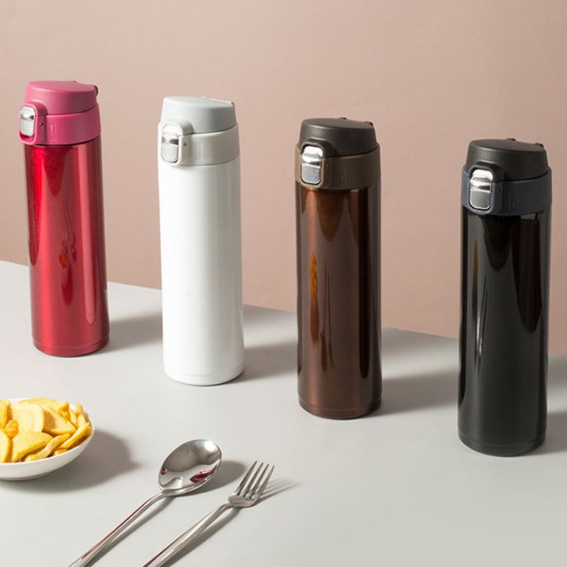 500ml Vakuová Termoska 304 Z Nerezové Oceli Izolovaný Hrnek Lehká Láhev Na Vodu Venkovní Kempingový Piknik