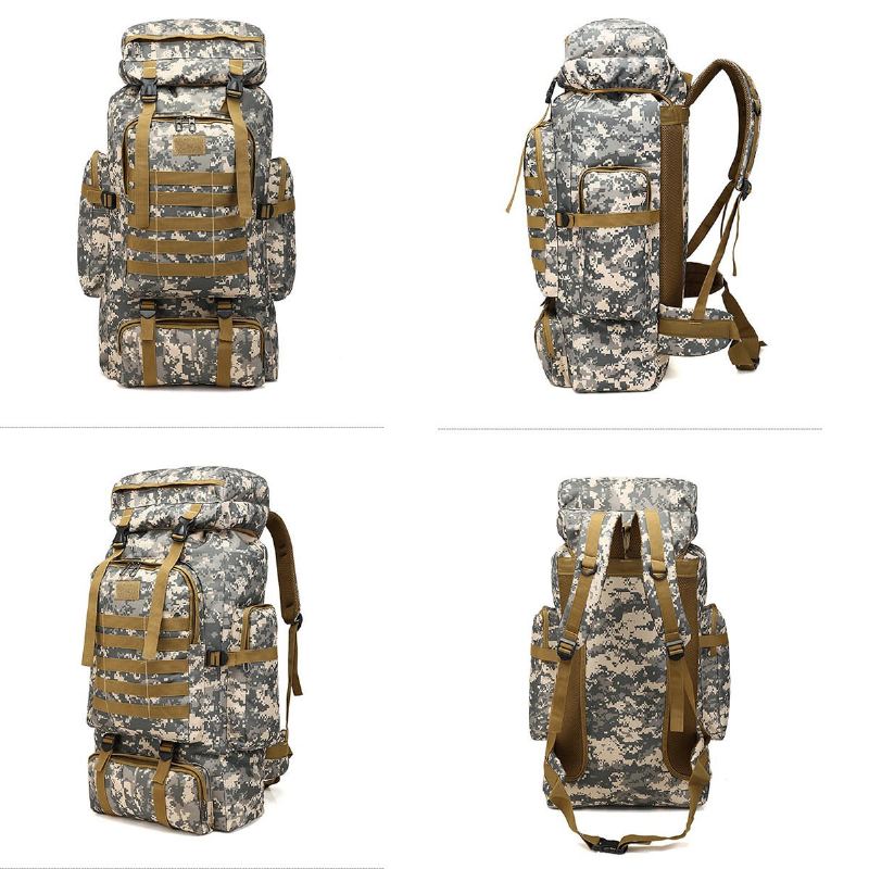80l Taktická Taška Molle Outdoor Cestování Kempování Turistika Vojenské Batohy Batoh Maskovací