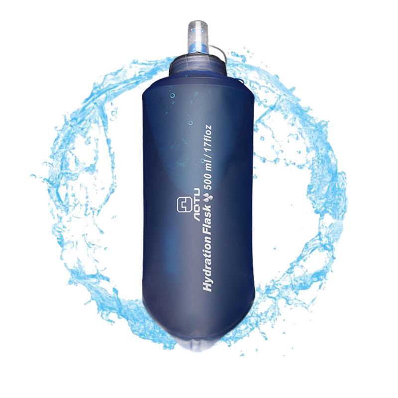 Aotu 500ml Skládací Láhev Na Vodu Zdarma Bpa Nepropustná Měkká Na Cestovní Kelímek Tpu Lehký Pro Sport Kempování Cyklistika Běh