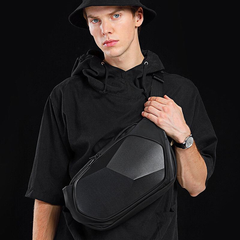 Bange 7229 Locomotive Sling Bag Anti-theft Vodotěsná Hard Shell Hrudní Crossbody Taška Přes Rameno Cyklistika Camping Sport