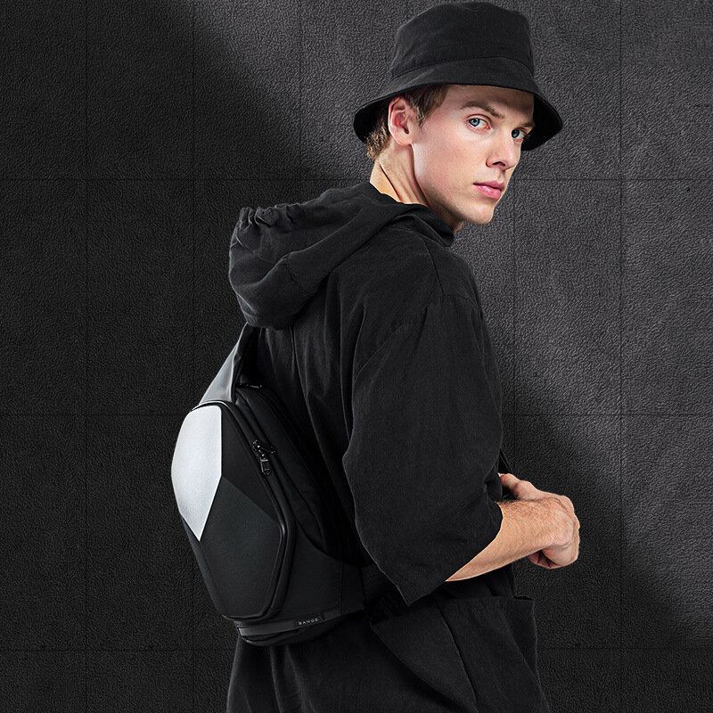 Bange 7229 Locomotive Sling Bag Anti-theft Vodotěsná Hard Shell Hrudní Crossbody Taška Přes Rameno Cyklistika Camping Sport