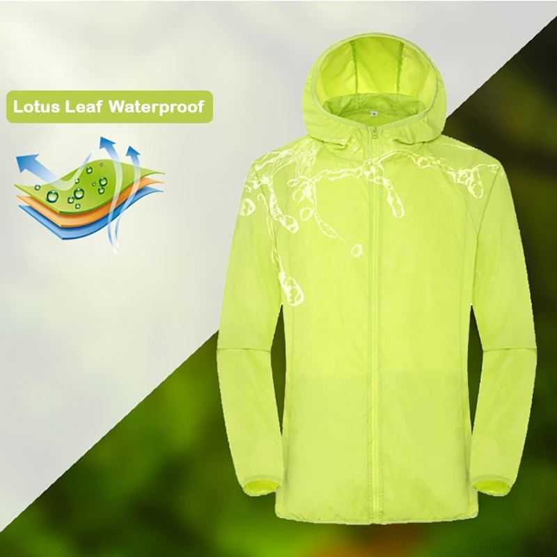 Camping Bunda Do Deště Muži Ženy Vodotěsná Ochrana Proti Slunci Oblečení Rybaření Lov
