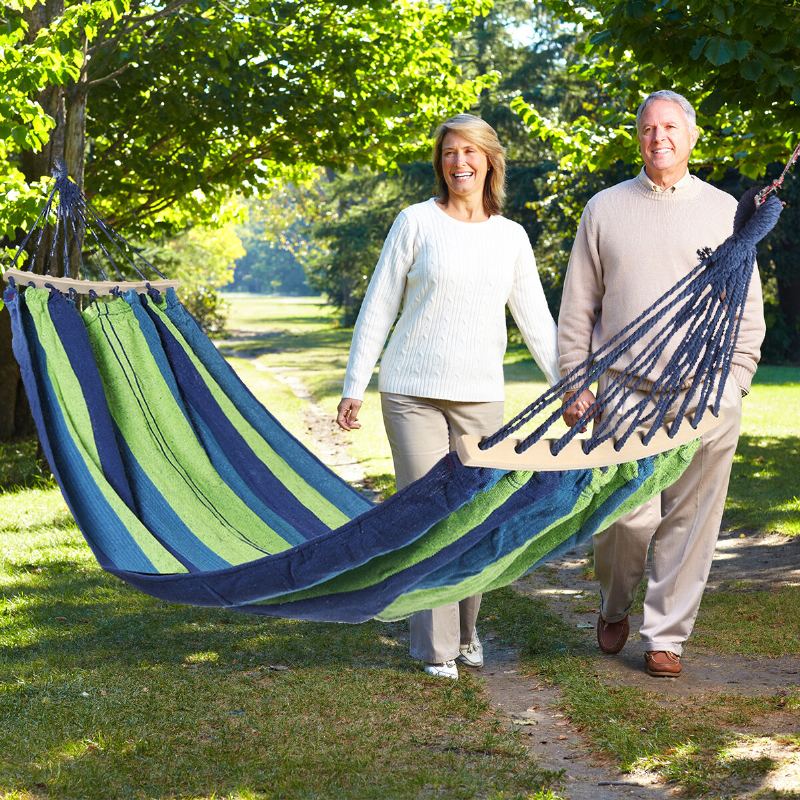 Camping Houpací Síť Canvas Houpačka Závěsná Postel Outdoor Garden Travel