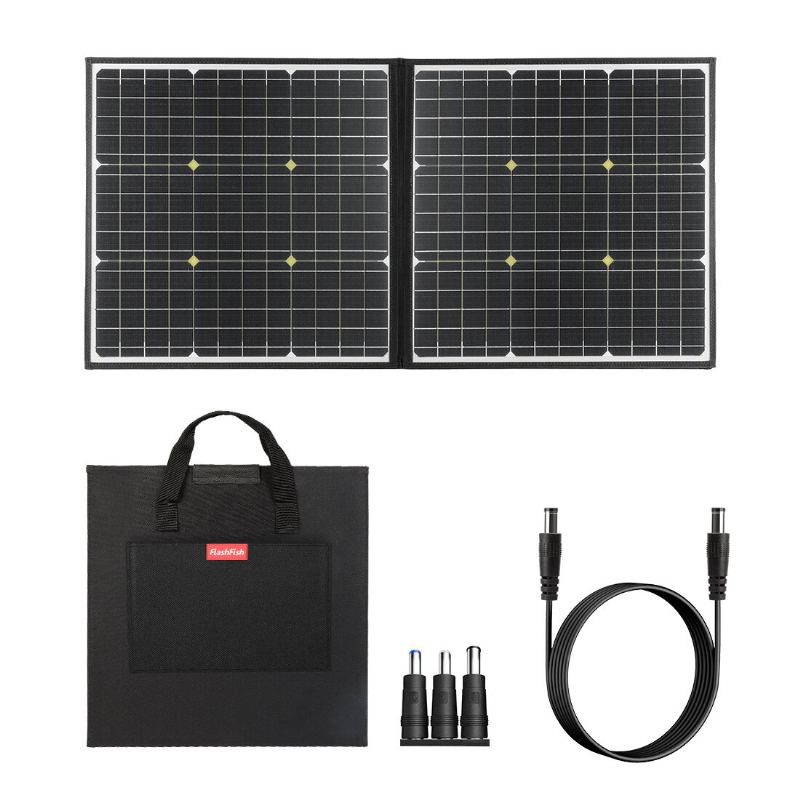 Eu/us Direct Flashfish 100w 18v Přenosný Solární Panel 5v Usb Skládací Články Venkovní Zdroj Napájení Camping Garden Pro Elektrárnu