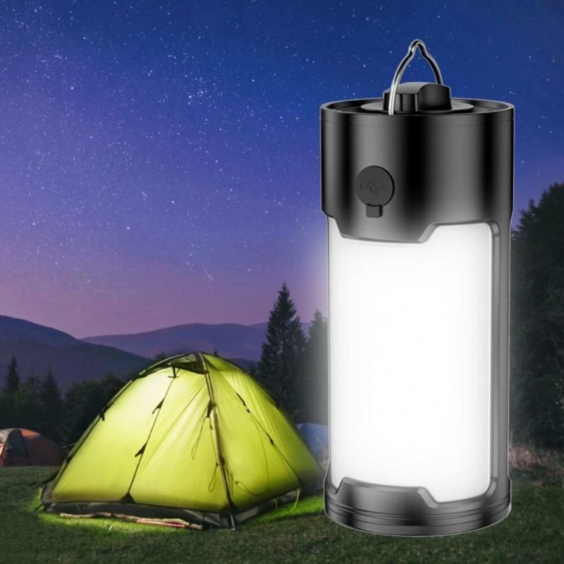 Led Camping Lucerna Dobíjecí Vestavěná Baterie 18650 Přenosná Stanová Lampa Venkovní Voděodolné Kempingové Nouzové Světlo