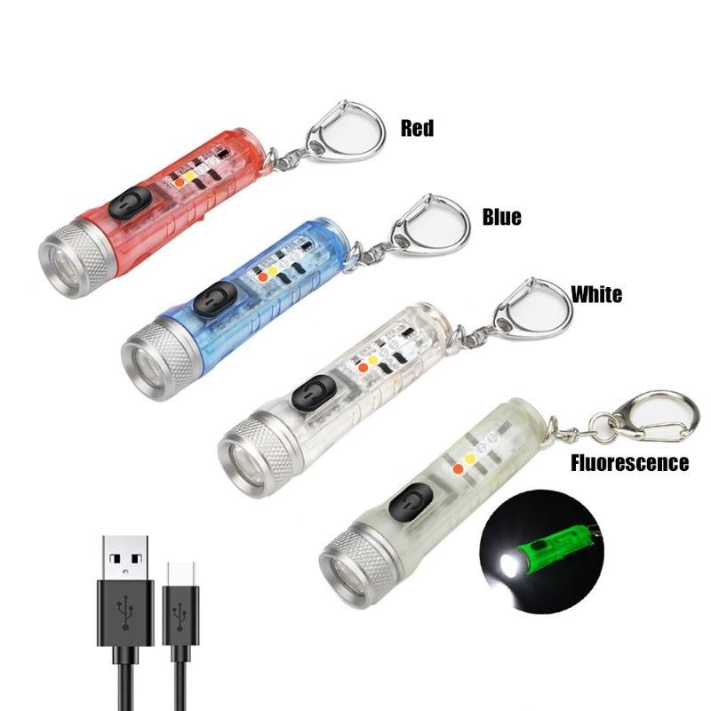 Mini Svítilna Led Kapesní Na Klíče Usb Dobíjecí Lampa Pro Venkovní Použití