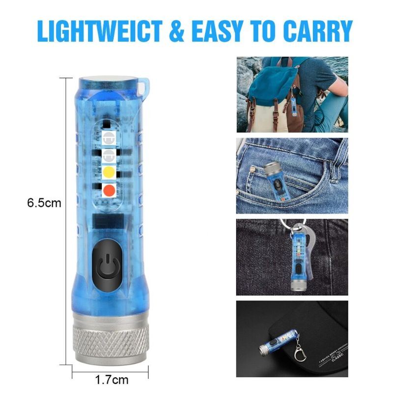 Mini Svítilna Led Kapesní Na Klíče Usb Dobíjecí Lampa Pro Venkovní Použití