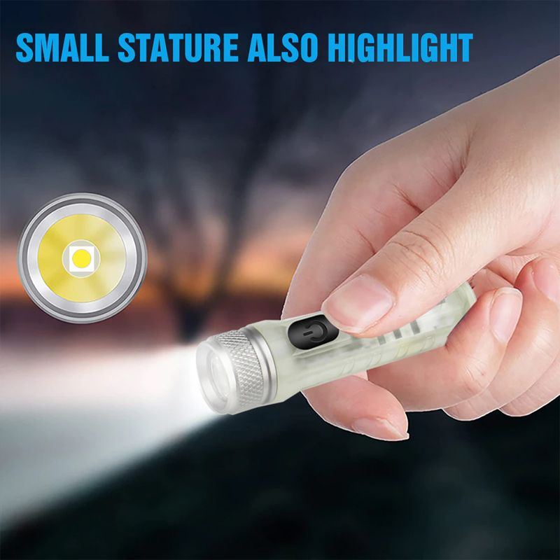 Mini Svítilna Led Kapesní Na Klíče Usb Dobíjecí Lampa Pro Venkovní Použití