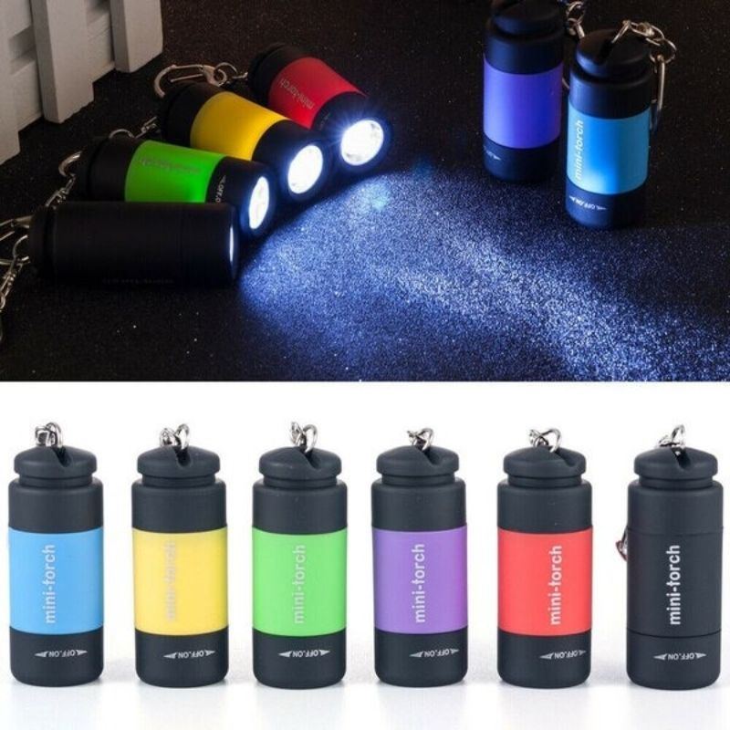 Mini Usb Baterka Dobíjecí Barevná Led Svítilna Vysoce Výkonná Klíčenka