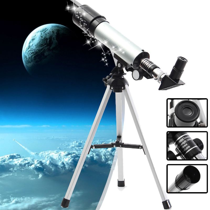 Monokulární Dalekohled 90x 50mm Astronomický Refraktorový Refrakční Okuláry Se Stativem Pro Začátečníky