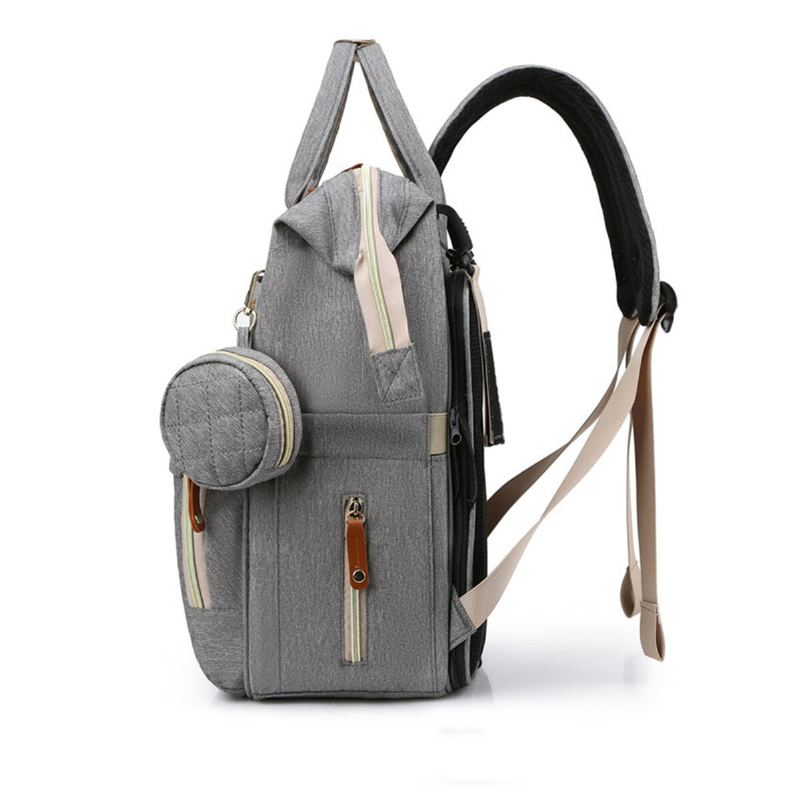 Mumie Backpack Usb Port Skládací Taška Na Plenky Multifunkční Outdoor Travel
