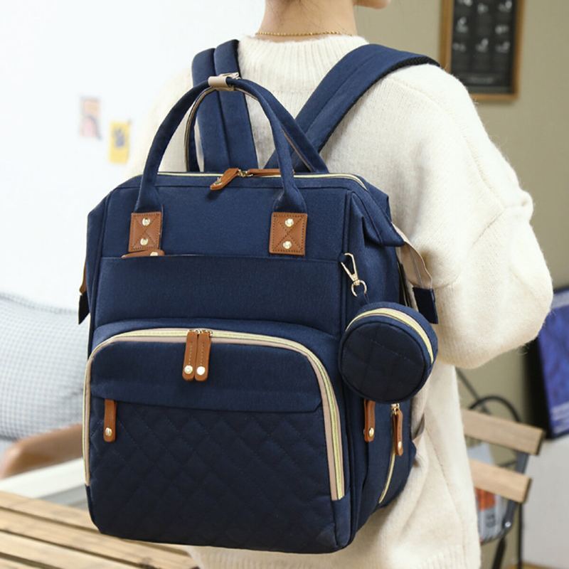 Mumie Backpack Usb Port Skládací Taška Na Plenky Multifunkční Outdoor Travel