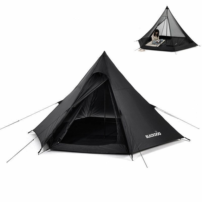 Naturehike Blackdog Hexagonální Pyramidový Stan Venkovní Kemp Pro 3-4 Osoby Velký Prostor Turistický Výlet Do Přírody Večeře Piknikový