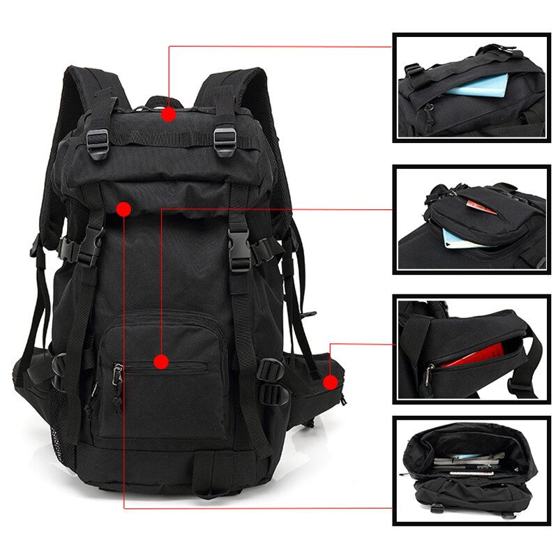 Ozuko 40l Horolezecký Batoh Vodotěsný Nylonový Camping Cestování Turistika Taška Přes Rameno Max. Nosnost 40-60 Kg
