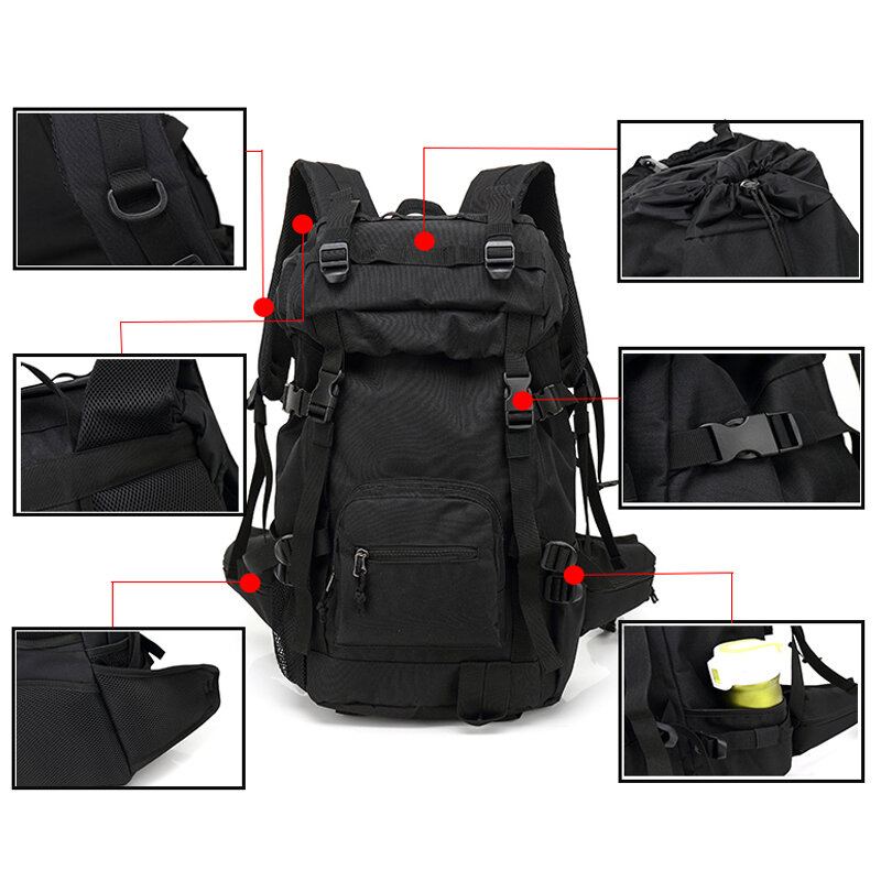 Ozuko 40l Horolezecký Batoh Vodotěsný Nylonový Camping Cestování Turistika Taška Přes Rameno Max. Nosnost 40-60 Kg