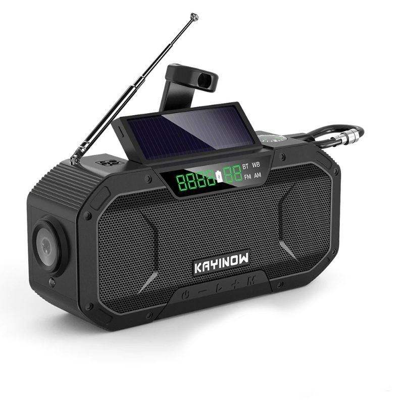 Ruční Klika Radio Solární Power Bank Nabíječka Flash Light