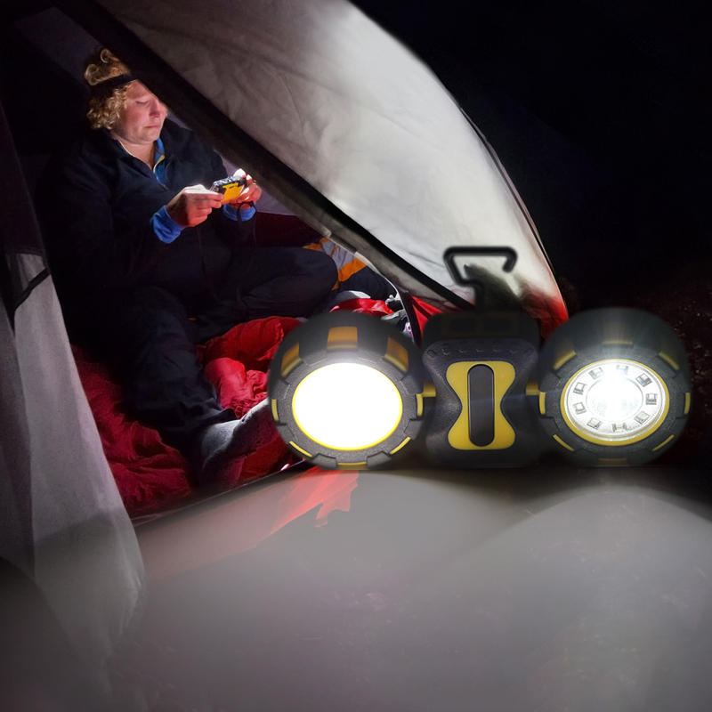 Sl11 500 Lumenů 10w Cob Led Kempingové Světlo S Dvojitou Hlavou S Magnetickým Připojením 4 Režimy Nouzová Svítilna Vyhledávací