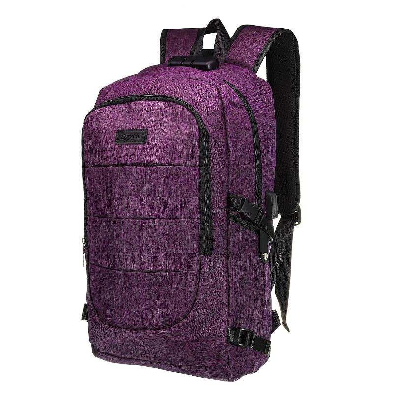 Unisex Batoh Na Notebook S Ochranou Proti Krádeži Cestovní Do Školy Do S Bezpečným Zámkem + Usb Port