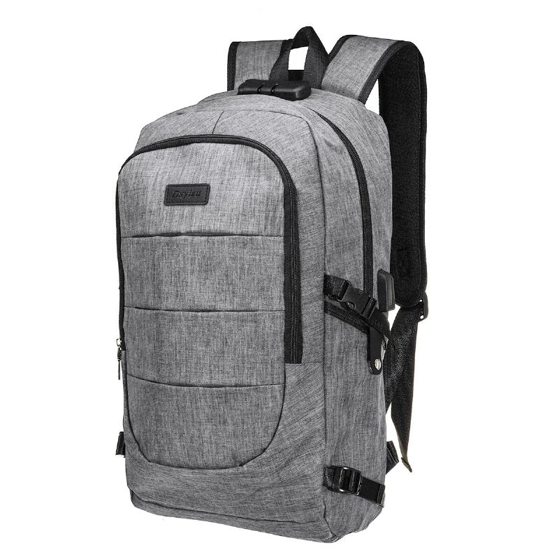 Unisex Batoh Na Notebook S Ochranou Proti Krádeži Cestovní Do Školy Do S Bezpečným Zámkem + Usb Port