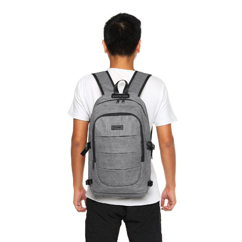 Unisex Batoh Na Notebook S Ochranou Proti Krádeži Cestovní Do Školy Do S Bezpečným Zámkem + Usb Port