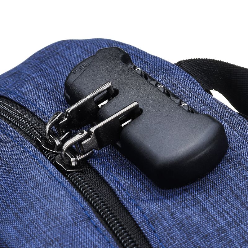 Unisex Batoh Na Notebook S Ochranou Proti Krádeži Cestovní Do Školy Do S Bezpečným Zámkem + Usb Port